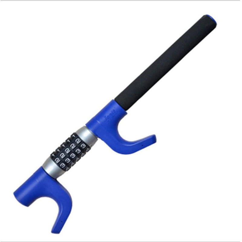 Universal Car Keyless Password Double Hook Retractable Security Steering Wheel Lock - Anti-Theft Dev